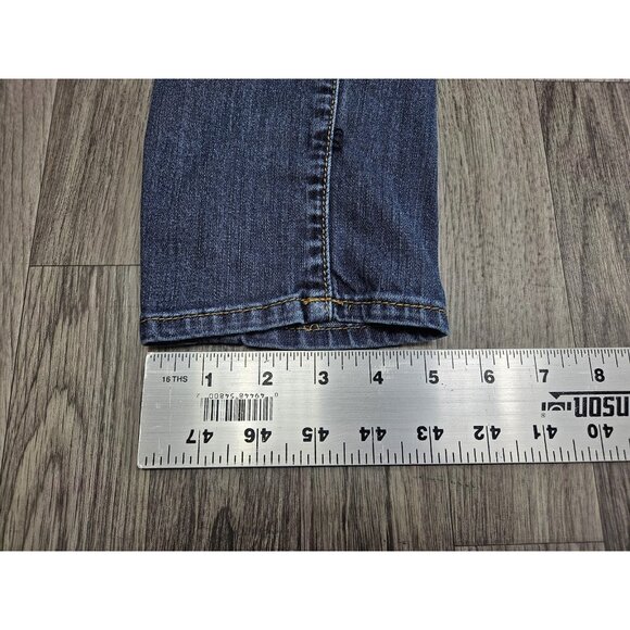 Gap Jeans Women 2/26 Blue Skinny Fit Distressed Ripped Stretch Denim Medium Wash - Picture 12 of 12